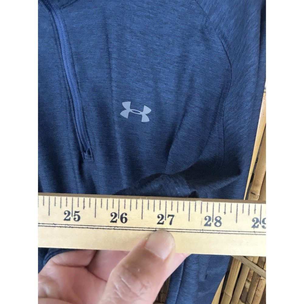 Men's Under Armour 1/2 Zip Long Sleeve Navy Blue Tech Pullover Shirt 2XL - Picture 11 of 12